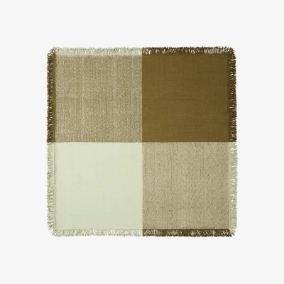 Nordic Nest Muuto Verso wool rug Pale green-warm brown 258x258 cm