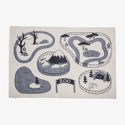 Nordic Nest Zoo children's rug grey