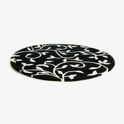 Nordic Nest Etol Design Grow rug black-white round Ø140 cm