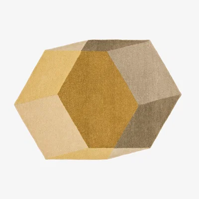 Nordic Nest Iso rug hexagon Yellow