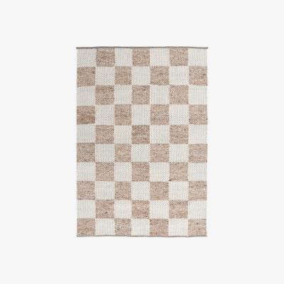 Nordic Nest Tisca Gotland Design rug Special Edition Light brown-white no. 2412 200x200 cm
