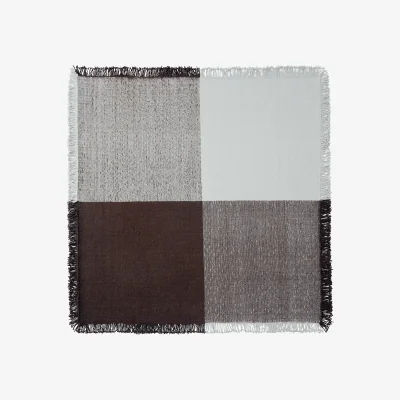 Nordic Nest Muuto Verso wool rug Cool grey-dark brown 258x258 cm