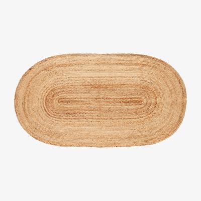 Nordic Nest Hübsch Jute rug oval 100x200 cm Nature
