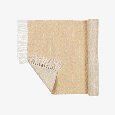 Nordic Nest Henny cotton rug 140x200 cm light grey-yellow