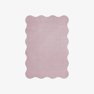 Nordic Nest Scallop wool carpet 180x270 cm Pink lavender