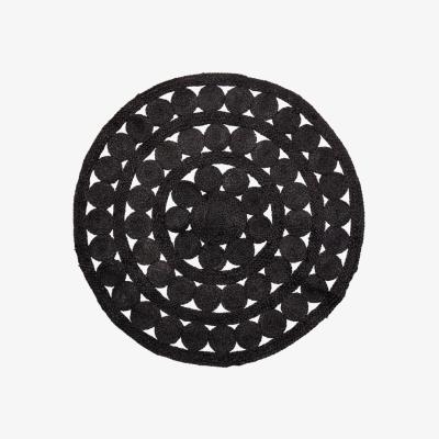 Nordic Nest Neil rug Ø120 cm black