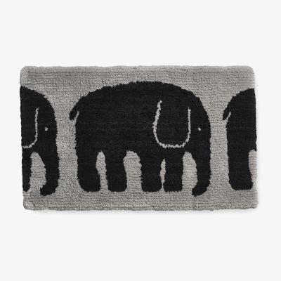 Nordic Nest Elefantti bathroom rug Black - Grey