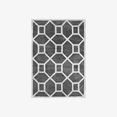 Nordic Nest Viskos entrance rug , 200x320 cm elephant gray (grey)