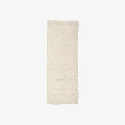 Nordic Nest Merino wool carpet 80x250 cm white
