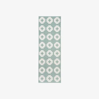 Nordic Nest Flower rug lagoon 70x300 cm