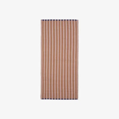 Nordic Nest Broste Copenhagen Lamel rug 70x140 cm Camel brown-zephyr pink