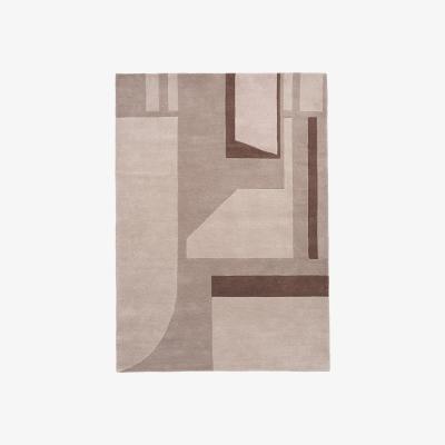 Nordic Nest Line wool carpet 140x200 cm beige-brown