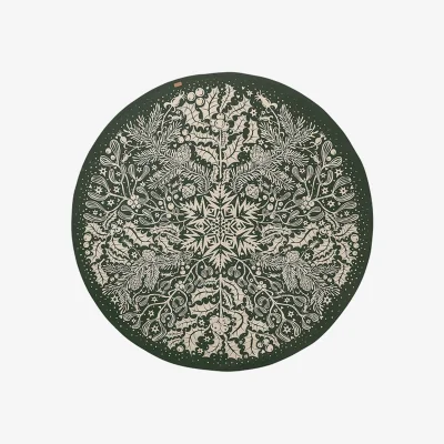 Nordic Nest Ferm Living Winter Forest Tree Christmas tree rug dark green