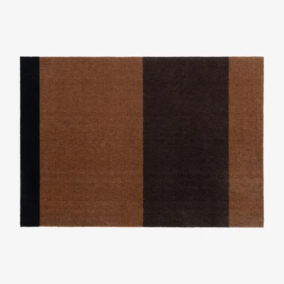 Nordic Nest tica copenhagen Stripes by tica. horizontal. hallway rug Cognac-dark brown-black 90x130 cm
