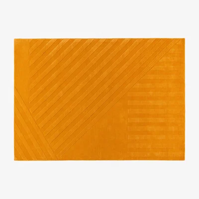 Nordic Nest Levels wool carpet stripes yellow 170x240 cm