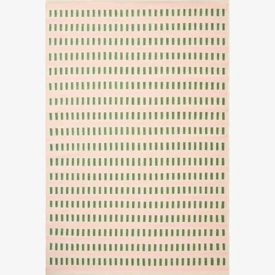 Nordic Nest Chhatwal & Jonsson Ladakh wool rug Offwhite-green-pink 230x320cm