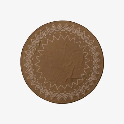 Nordic Nest Noel Christmas tree rug Ø120 cm Brown