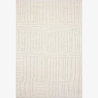Nordic Nest Tell Me More Sandnes wool rug White 200x300 cm