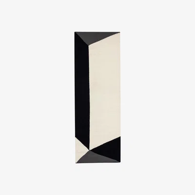 Nordic Nest Triangles blocks kelim rugn natural white 80x240 cm