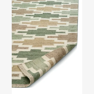 Nordic Nest Classic Collection Korsnäs rug Green beige 250x350 cm