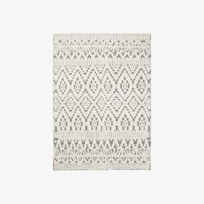 Nordic Nest Zelbio wool carpet 170x240 cm White-black