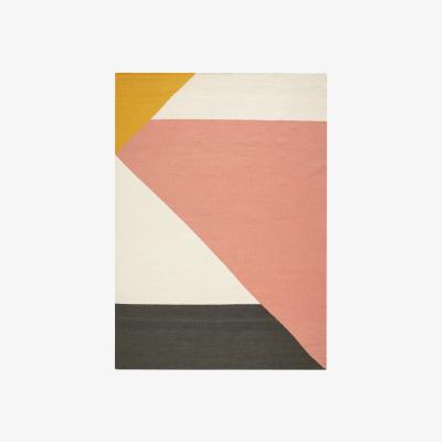 Nordic Nest Stripes blocks kelim rug pink 170x240 cm