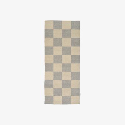 Nordic Nest Classic Collection Squares runner rug Grey-natural 80x200 cm