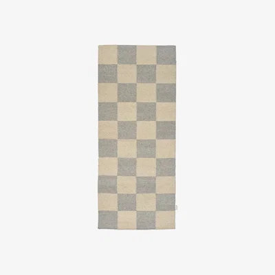 Nordic Nest Classic Collection Squares runner rug Grey-natural 80x200 cm