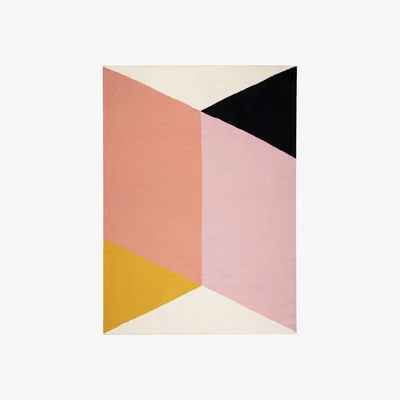Nordic Nest Rectangles blocks kelim rug pink 170x240 cm