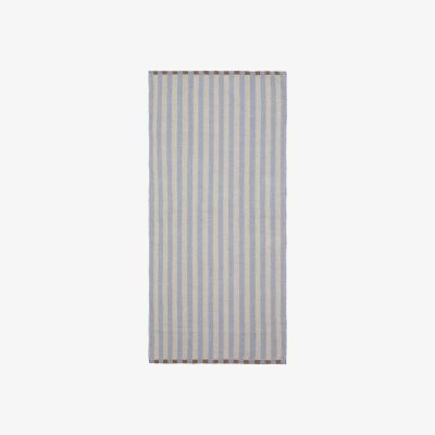 Nordic Nest Broste Copenhagen Lamel rug 70x140 cm Serenity blue-light warm grey