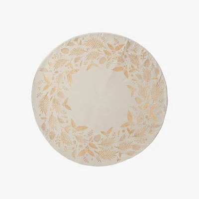 Nordic Nest Lene Bjerre Cristie Chrsitmas tree rug Ø110 cm linen-light gold