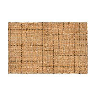 Nordic Nest Dixie Freja jute rug checked 190x290 cm Natural-dark Grey