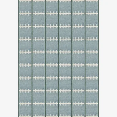 Nordic Nest Layered Lilly wool carpet Blue 250x350 cm