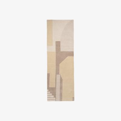 Nordic Nest Line wool carpet 80x250 cm beige-brown
