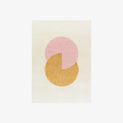 Nordic Nest Circles wool rug pink 200x300 cm