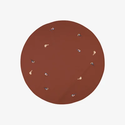 Nordic Nest Broste Copenhagen Bird Christmas tree rug Smoked paprika