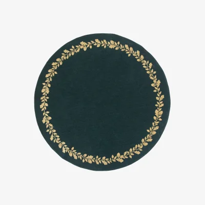 Nordic Nest Pluto Produkter Christmas tree rug oak Ø110 cm Green