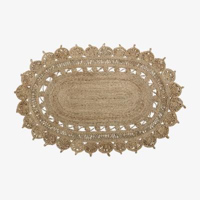 Nordic Nest Bloomingville jute rug oval natural