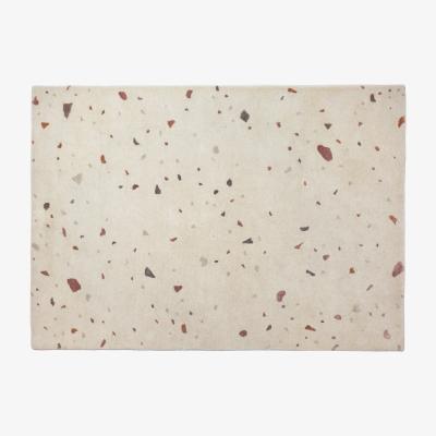 Nordic Nest Terrazzo wool carpet 140x200 cm light grey-red spot