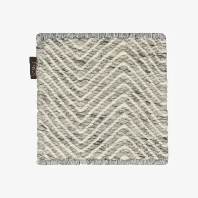 Nordic Nest Scandi Living Matt sample Furrow wool rug Natural white-gray