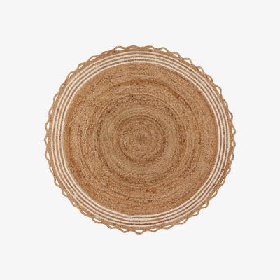 Nordic Nest House Doctor Nord Christmas tree rug Ø120 cm Jute-white