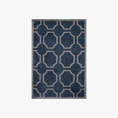 Nordic Nest Viskos ovals rug , 200x320 cm midnight blue (blue)