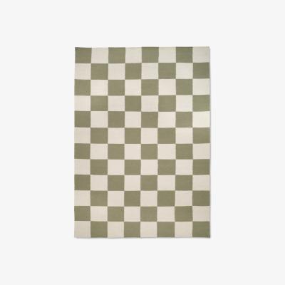 Nordic Nest Classic Collection Squares rug White-green 300x400 cm