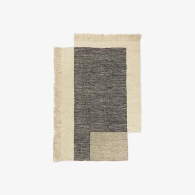 Nordic Nest ferm LIVING Counter wool rug Charcoal-Off-white 140x200 cm
