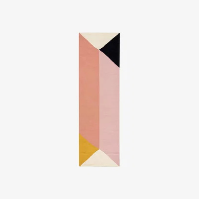 Nordic Nest Rectangles blocks kelim rug pink 80x240 cm