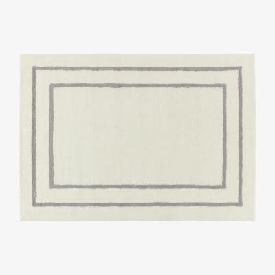Nordic Nest Borders wool carpet white-grey 200x300 cm