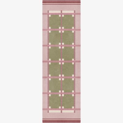 Nordic Nest Layered Röllakan Ruth hallway carpet Spring grass 75x240 cm