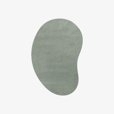 Nordic Nest Layered Residue wool carpet Sage. 235x350 cm