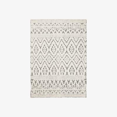 Nordic Nest Zelbio wool carpet 200x300 cm White-black