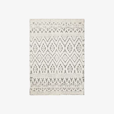 Nordic Nest Zelbio wool carpet 200x300 cm White-black